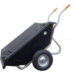 Mefro Muldenkuli 250, Schubkarre mit 300 kg Tragkraft, 250 Liter Fassungsvermögen, robustes Metall, Made in Germany