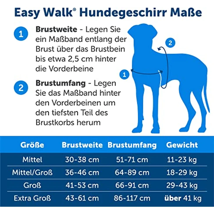 PetSafe Easy Walk Deluxe Geschirr (XL, Hund, Spazieren), Halsband + Leine – Bild 5