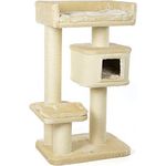 CanadianCat Company Kratzbaum Portland - beige | extra dicke Sisalsäulen für große & schwere Katzen | ca. 69 x 47 x 124cm