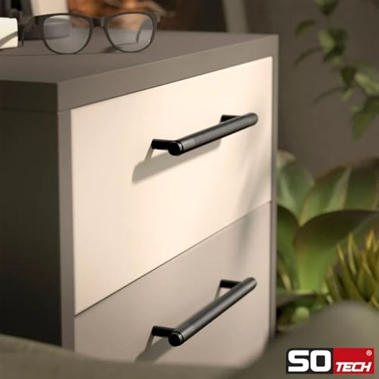 SOTECH Möbelgriff BLACKLINE VIII BA 96 mm schwarz matt aus Aluminium – Bild 2