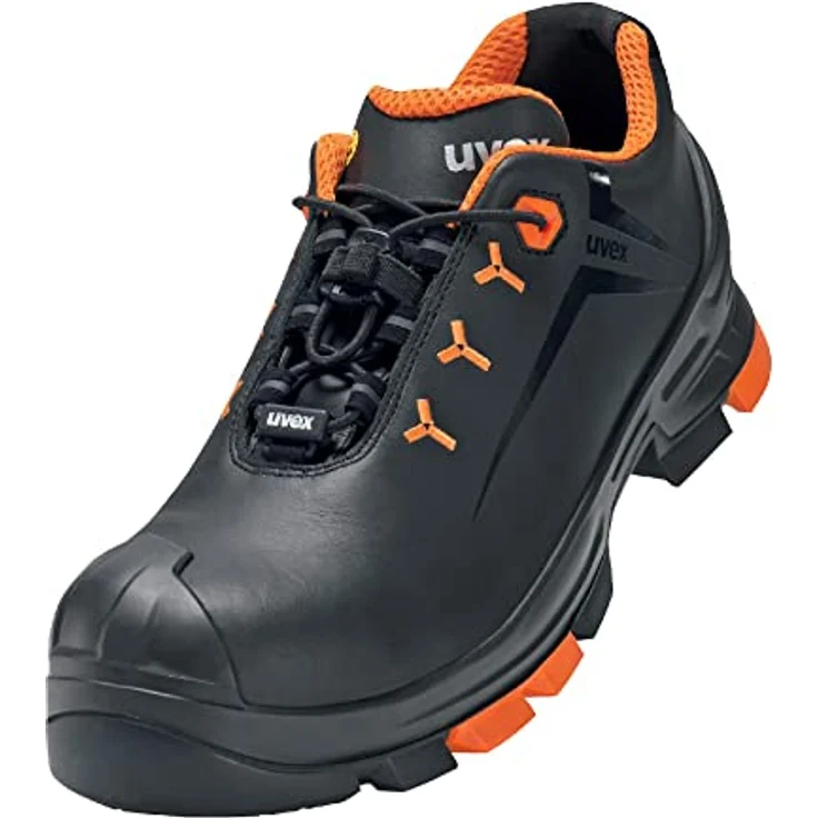 Uvex 2 Sicherheits-Halbschuh Gr. 36 W11 S3L ESD, schwarz/orange, atmungsaktives Obermaterial mit metallfreier Zehenschutzkappe und hoher Flexibilität – Bild 1
