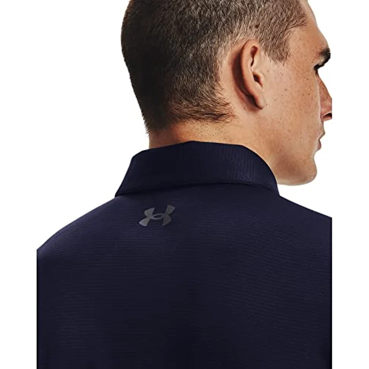 Under Armour Herren Tech Golf Poloshirt, lose Passform,  atmungsaktiv, schnelltrocknend, Anti Odor-Technologie, blau (Midnight Navy (410)), 3XL – Bild 4