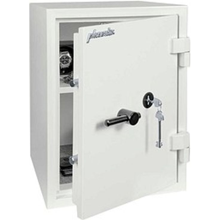 Phoenix Tresor FORTRESS S2, Sicherheitsstufe S2 nach EN14450, Feuerschutz, signalweiß, 41,0 x 40,5 x 55,0 cm, 46 l Fassungsvermögen