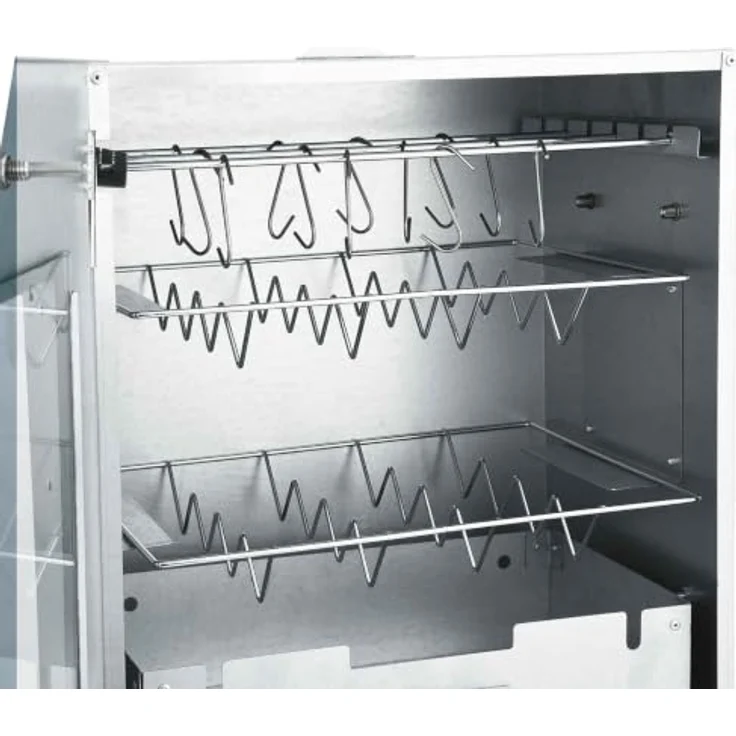 vidaXL Cold Smoker mit Rauchtube, verzinkter Stahl, 44,5 x 29 x 83 cm, wetterfest, für Fleisch und Gemüse, Edelstahl Pelletgrill für den Garten – Bild 3