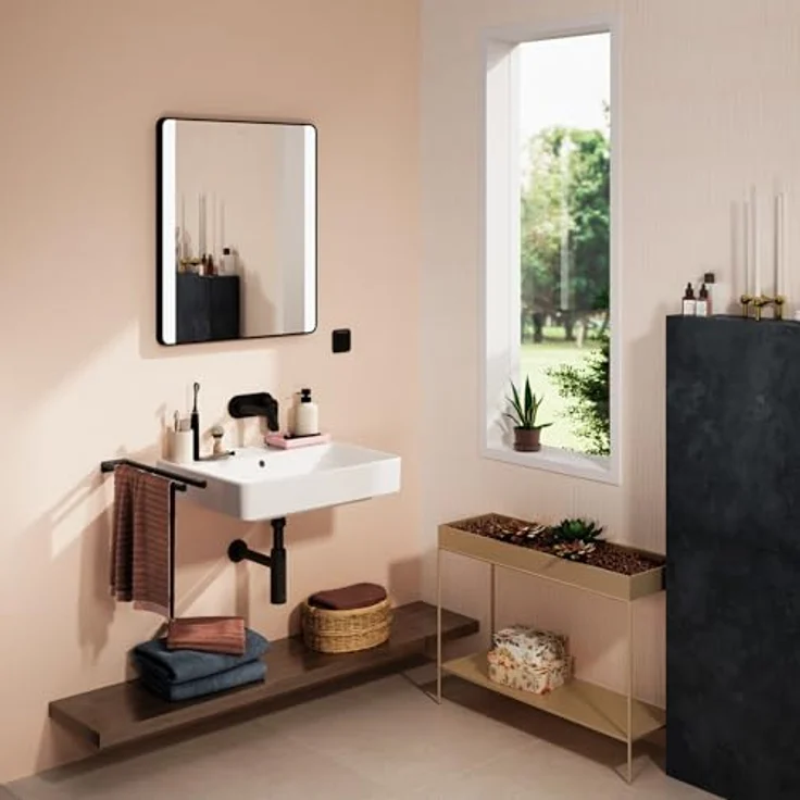 hansgrohe Xanuia Q Waschtisch, wandhängend, ohne Hahnloch, mit Überlauf, 600x480mm, SmartClean, weiß, 61149450 – Bild 4