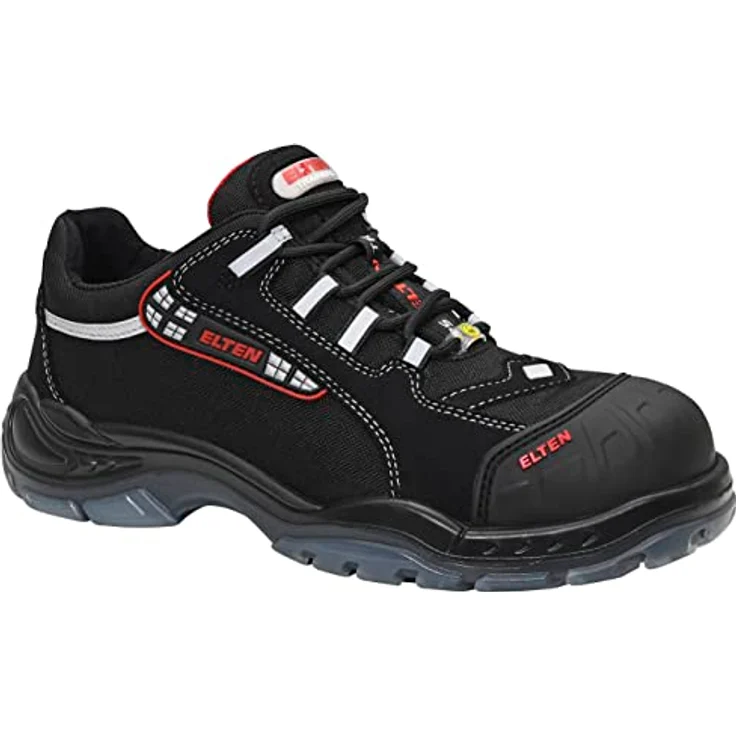 ELTEN Senex Pro ESD S3 Sicherheitsschuh, leichter, metall- und lederfreier Halbschuh aus Cordura© und hydrophobierter Mikrofaser, schwarz – Bild 1