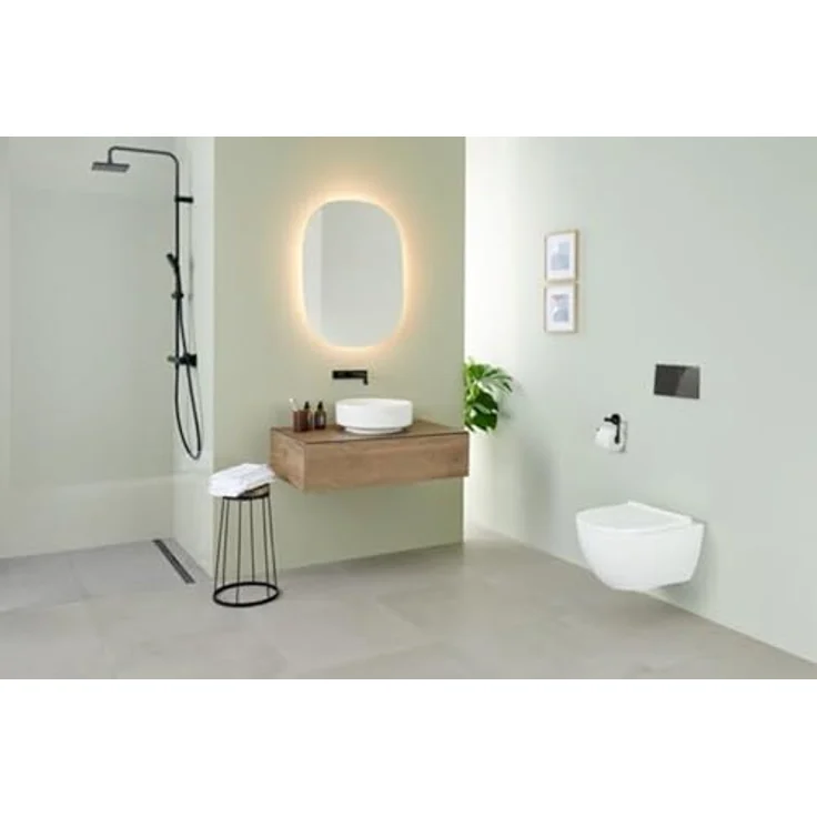 Geberit Acanto Set Wand-WC + Bidet, weiss KeraTect, Spülrandlos, TurboFlush-Spültechnik – Bild 6