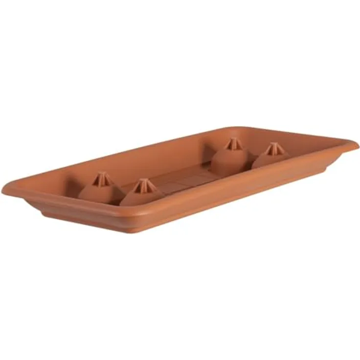 Geli Untersetzer für Pflanztrog PLATO rechteckig, Kunststoff in terracotta 06, Länge 60 cm