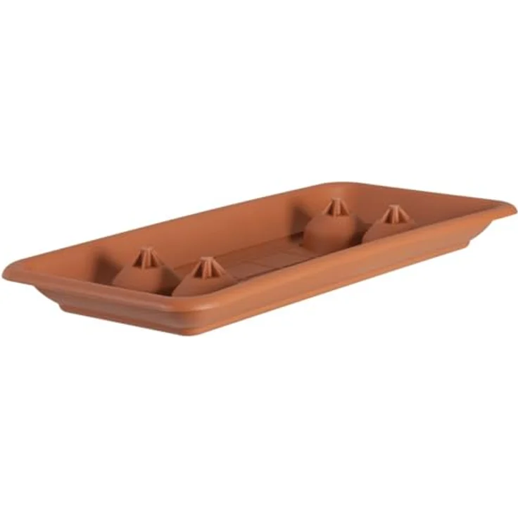 Geli Untersetzer für Pflanztrog PLATO rechteckig, Kunststoff in terracotta 06, Länge 60 cm – Bild 1