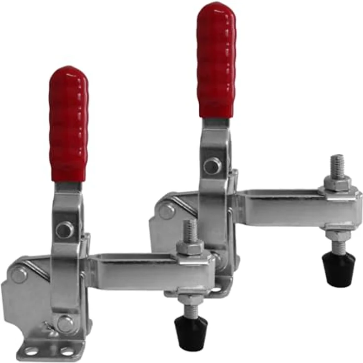 SO-TECH Kniehebelspanner 2er Set, Haltekraft bis 227 kg, rot, ideal für präzise Montage und Fixierung – Bild 1