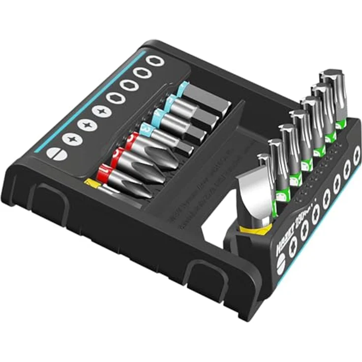 HAZET Smart Holder 2304SH-1, 16-teilig Werkzeughalter mit 6,3 mm (1/4 Zoll) Abtrieb, Schlitz, Kreuzschlitz PH, Innen-Sechskant, TORX, Made in Germany für KFZ-Wartungen und Reparaturen – Bild 3
