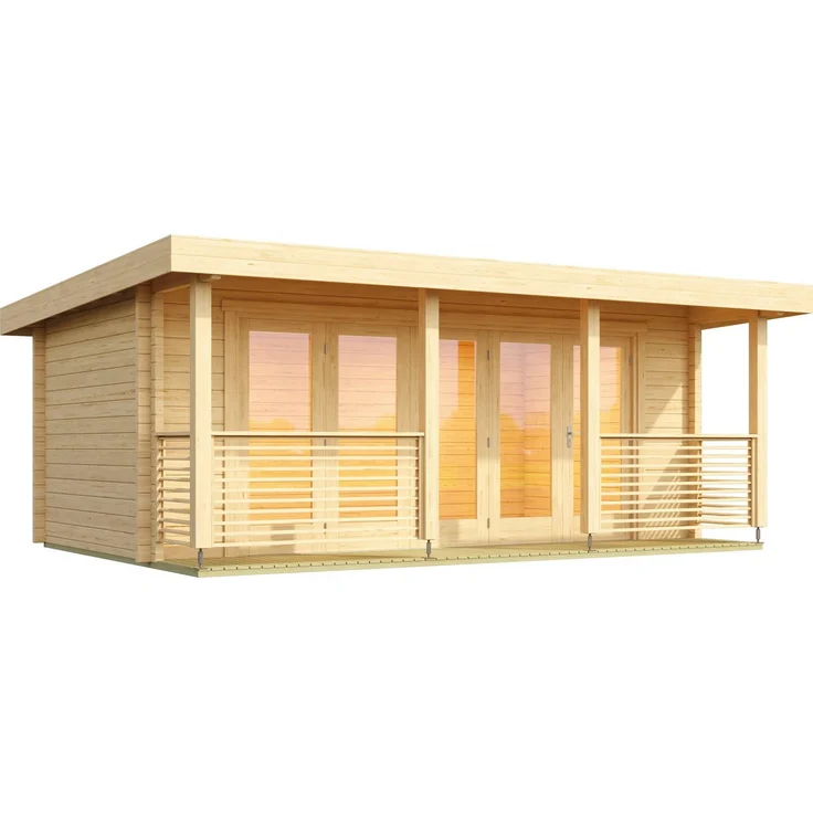 LASITA MAJA Gartenhaus LIVERPOOL, 610x460 cm, mit herrlicher Fensterfront, BxT, inkl. Fussbodenbretter zum Verlegen