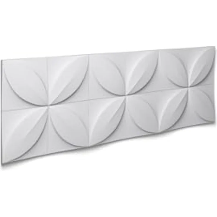NOËL & MARQUET FLOWER ARSTYL Wandpaneel, 3D-Design in Polyurethan, Maße: 28 x 380 x 1135 mm, vorgrundiert, für Innen- und Außenbereich geeignet