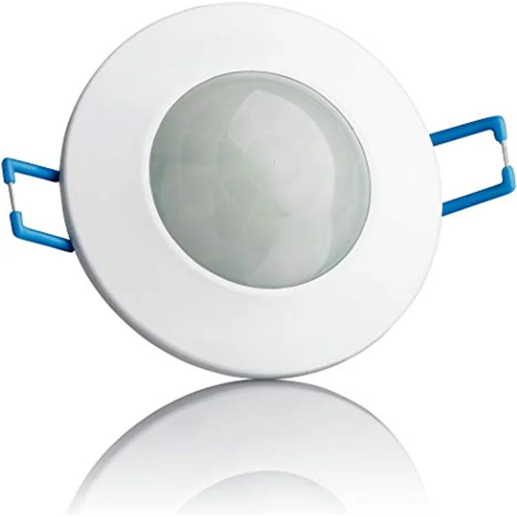 SEBSON® Bewegungsmelder Innen, Unterputz Aufputz Decken Montage, programmierbar, Infrarot Sensor, Reichweite 8m / 360°, LED geeignet, 3-Draht – Bild 3