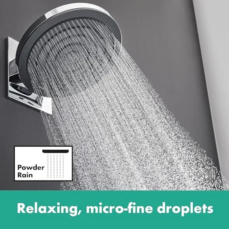 hansgrohe Regenduschkopf Pulsify S, 26cm, 1 Strahlart, PowderRain, Graphitgrau – Bild 2
