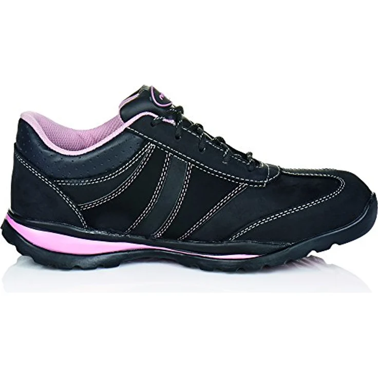 Runnex Damen S2 Sicherheitsschuhe "5280" LadyStar, rutschhemmende Gummilaufsohle, Phylon-Zwischensohle, AIRSTREAM-Funktionsfutter, schwarz/pink, Größe 39 – Bild 3