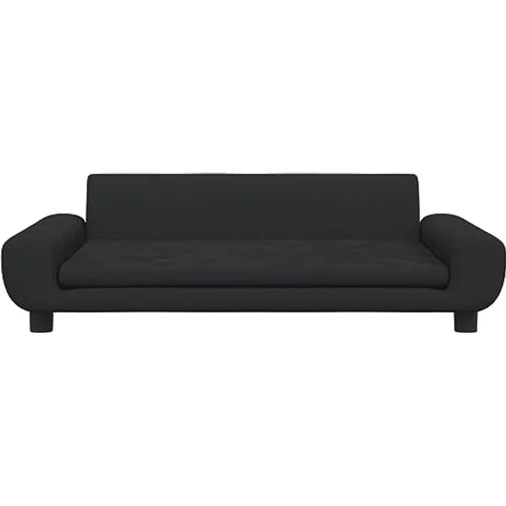 vidaXL Hundebett, Hundekissen mit weicher Polsterung, Hundesofa Hundecouch für kleine Hunde Haustiere, Haustierbett Katzenbett, Schwarz Samt – Bild 3