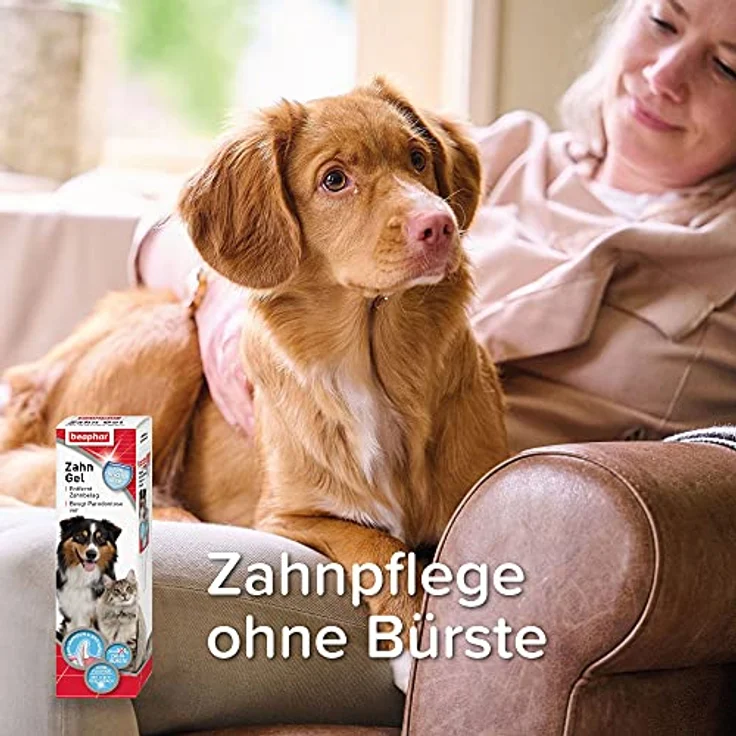 Beaphar Zahngel - Für Hunde und Katzen - Mit Leber-Geschmack - Zahnpflege ohne Zahnbürste - 100 g – Bild 5