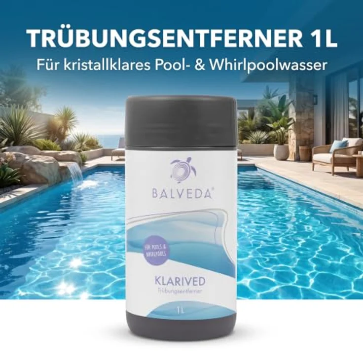 BALVEDA KLARIVED Trübungsentferner, pH-neutrales Mittel zur Langzeitbehandlung für kristallklares Wasser, 3x 1 L – Bild 2