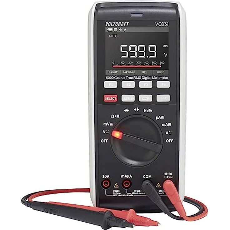 VOLTCRAFT VC831 Hand-Multimeter digital CAT III 1000 V, CAT IV 600 V Anzeige (Counts): 6000 – Bild 1