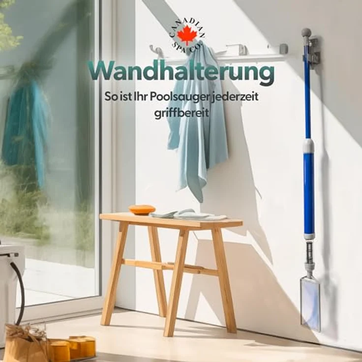 Canadian Spa GmbH Deluxe Whirlpool Sauger Set, effiziente Reinigung ohne Strom, vielseitige Aufsätze, praktische Wandhalterung – Bild 5