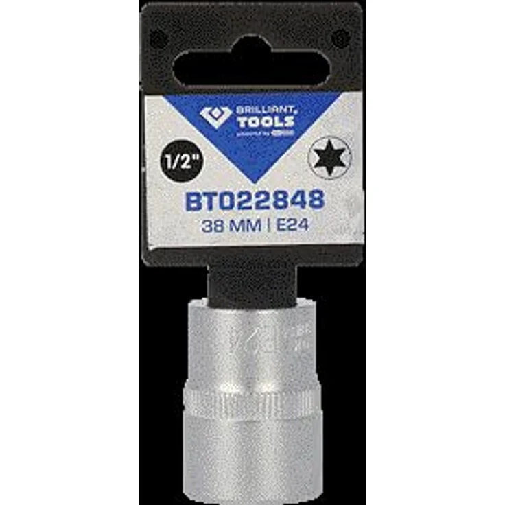 Brilliant Tools Torx-E-Stecknuss E24, 1/2" Innenvierkant-Antrieb, Chrom-Vanadium-Stahl, matt verchromt, BT022848 – Bild 7