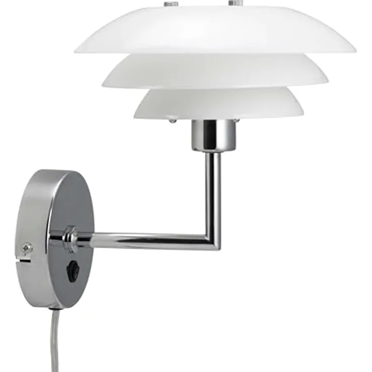 Dyberg Larsen wandleuchte DL20 20 cm G9 Stahl-Glas 28W weiß