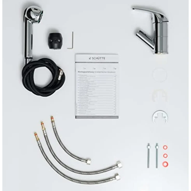 Schütte Spültischarmatur Supra chrom, Einhebelmischer mit herausziehbarer Geschirrbrause und 2-fach verstellbar – Bild 6