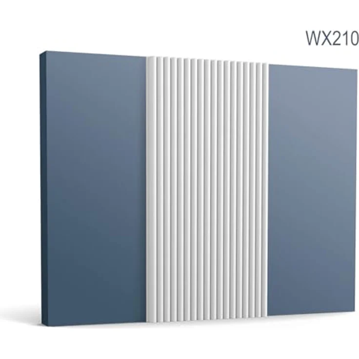 Orac 3D Wandpaneel WX210 REED, 200 cm x 1,3 cm x 25,5 cm, extrudiertes Polystyrol (HDPS), vorgrundiert, elegant, modern, für Innen- und Außenbereiche geeignet – Bild 2