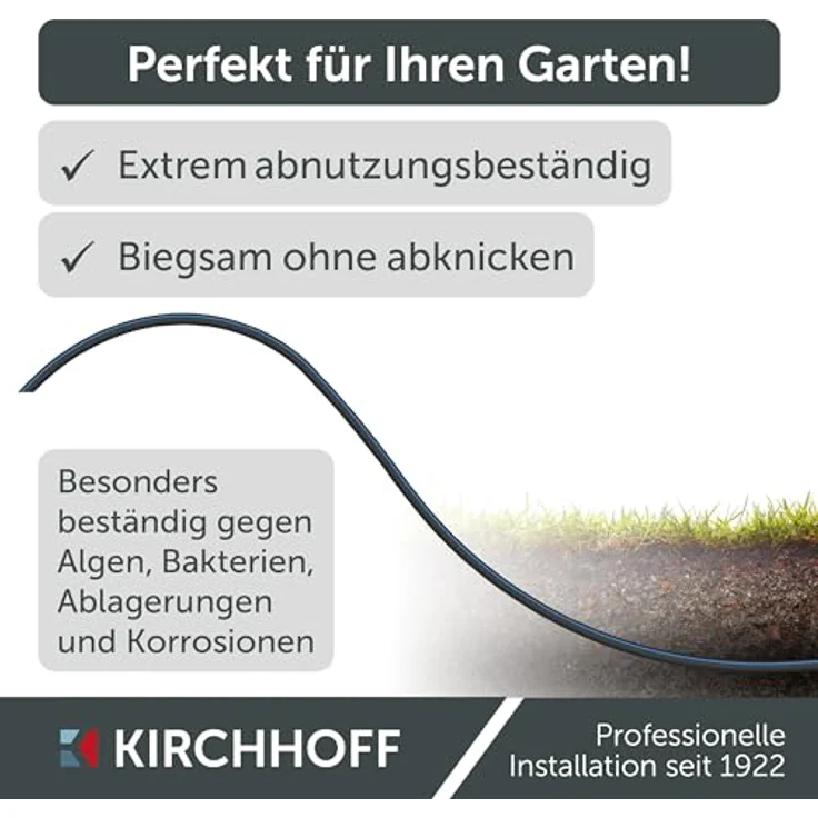 Kirchhoff HDPE Wasserleitung 25 mm x 12,5 m für Gartenbewässerung | DVGW geprüft, Trinkwasser geeignet, Made in EU – Bild 3