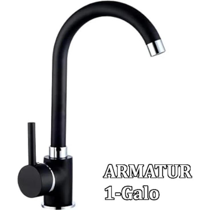 Lindbergh Spülen Rein Schwarz Granit Einbauspüle "VEL44" + Siphon Antibakteriell + Imprägnierung, Made in Germany – Bild 4