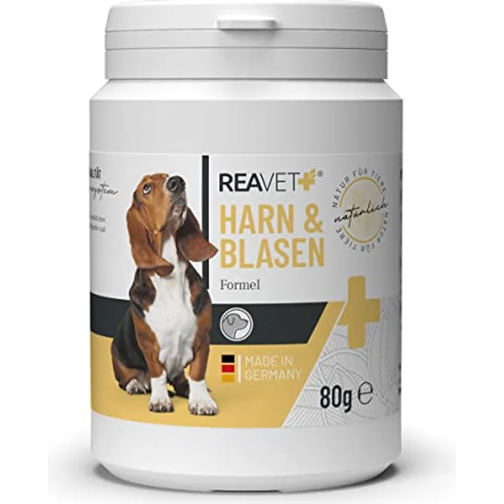 ReaVET Blasen-Formel für Hunde 80g - Unterstützt Blasenfunktion bei Blasenschwäche, Inkontinez, Harnverlust & Urinverlust, Immunsystem & Stoffwechsel