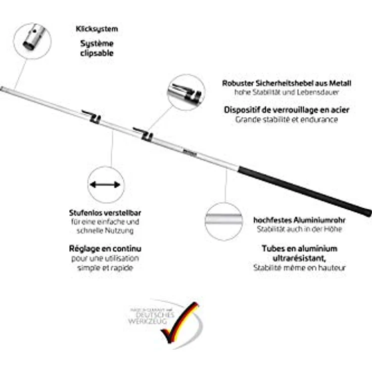 Berger ArboRapid Teleskopstangen System für Aufsatzwerkzeuge Teleskopstiel für Baumarbeiten – Bild 3