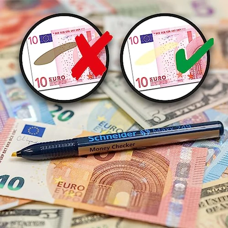 Schneider 124900 Maxx 249 Money Checker (Strichstärke: 1+3 mm, Geldschein-Prüfstift) 1 Stück – Bild 2