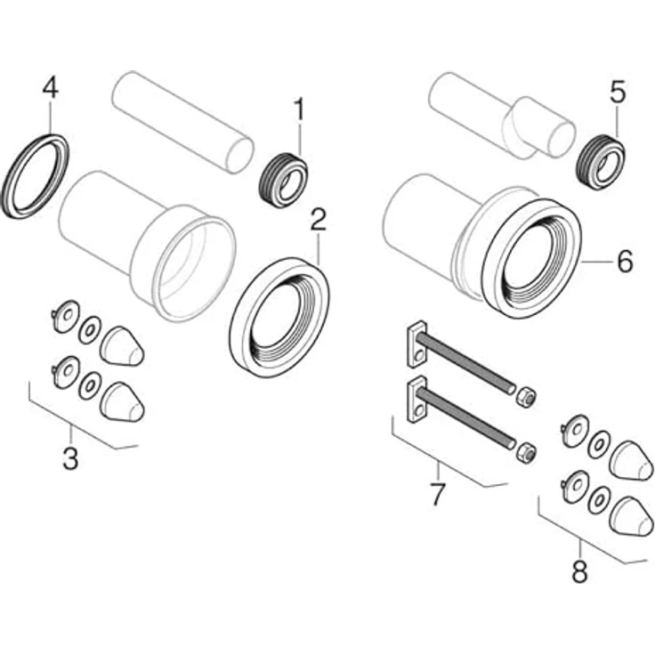 Geberit Duofix Basic WC-Element 112 cm mit 12 cm Unterputz-Spülkasten, höhenverstellbar für wandhängendes WC, Delta-Betätigung, stabile & leise Installation – Bild 6