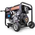 DeTec. 1-Phasen Diesel Notstromaggregat DT-6000E-1, 5500W 230V | Outdoor Generator mit digitale Anzeige, Elektrischer Start, Ölmangelabschaltung, 11,5 Liter Tankvolumen - Gelb