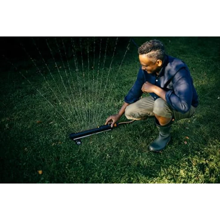 No Name Fiskars X-Series, oszillierender Rasensprenger mit einstellbarer Reichweite, Durchflussregelung und rostfreiem Filter – Bild 7
