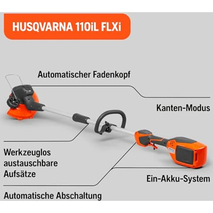 Husqvarna 110iL FLXi Solo, Akku-Rasentrimmer mit Kantenschneidemodus und automatischem Fadennachschub – Bild 2