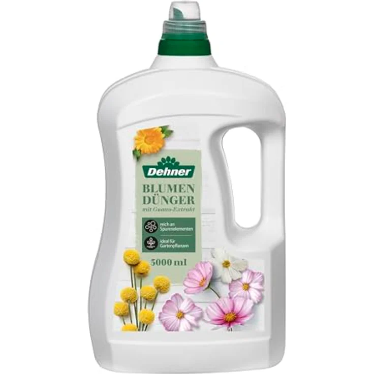 Dehner Blumendünger mit Guanoextrakt, organisch-mineralischer NPK-Flüssigdünger für Garten- und Zimmerpflanzen, 3 l, für ca. 450 l: Tests, Infos & Preisvergleich
