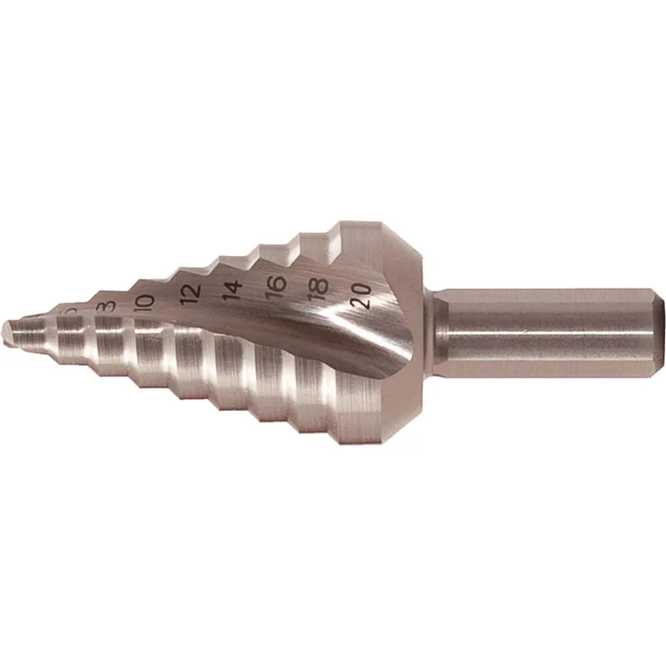 KS Tools 3302371 HSS Stufenbohrer 4 - 12mm, Metallbohrer mit Kreuzanschliff und Hochleistungs-Stahl, ideal für Blechstärken bis 2,0 mm – Bild 1