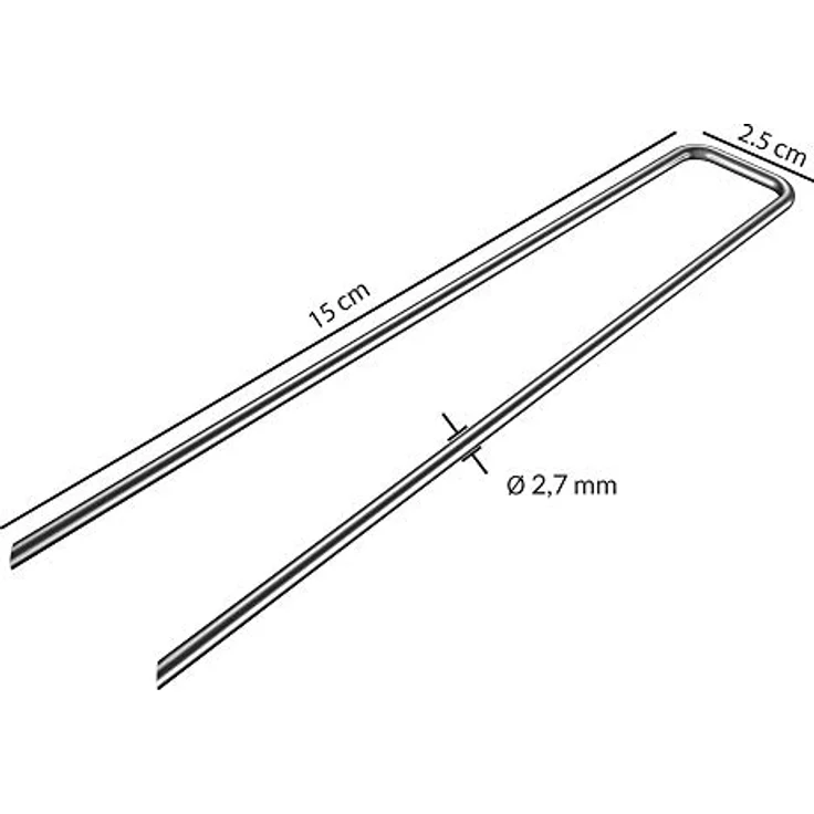 Erdnagel Ø 2,7mm Stahl verzinkt Erdanker Bodenanker 200er Set – Bild 8