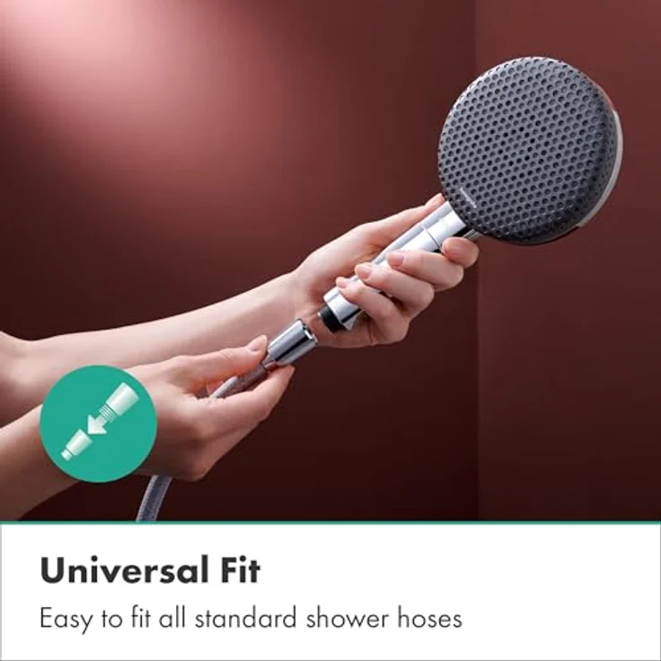hansgrohe Raindance Alive Select S, Handbrause mit 125 mm Duschkopf, Chrom/Graphit, EcoSmart+, 3 Strahlarten, QuickClean – Bild 4