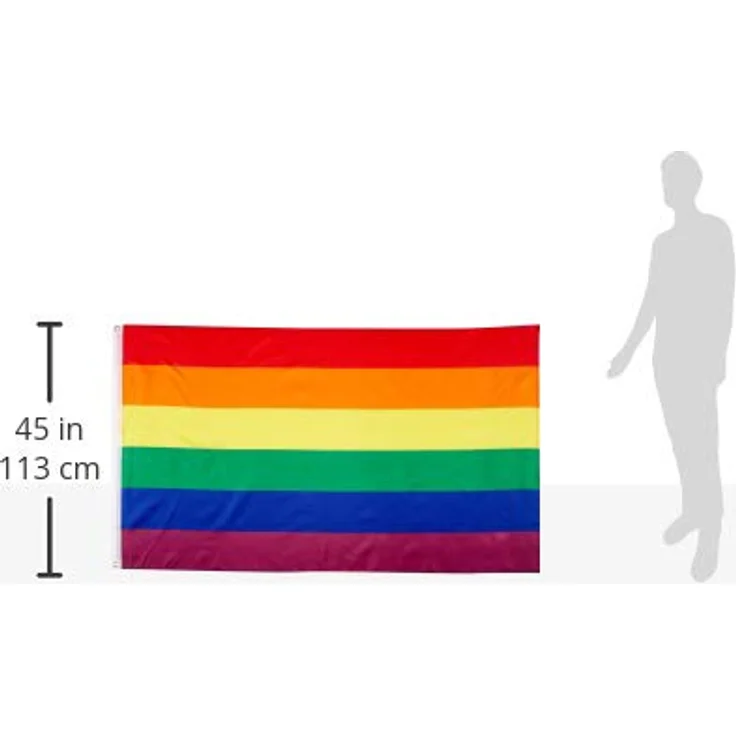 Flaggenking 17089 Regenbogen Gay - Flagge-Fahne, wetterfest, Mehrfarbig, 150x90x1 cm – Bild 3