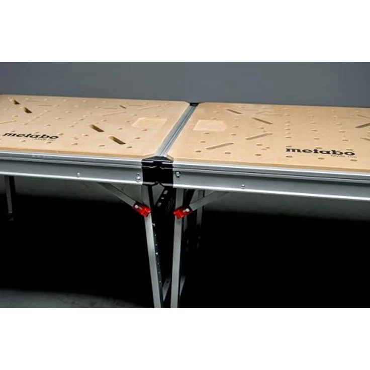 Metabo Multifunktionstisch mwb 100, mobile Werkbank mit höhenverstellbaren Standbeinen und robustem MDF-Tischplatte, transportabel – Bild 10