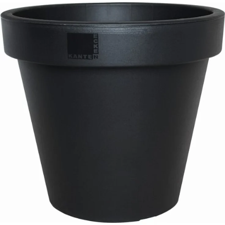 E&K Übertopf Pflanztopf Blumentopf aus Kunststoff Ecken und Kanten, Farbe:anthrazit;Durchmesser:35 cm - Preisvergleich – Bild 1