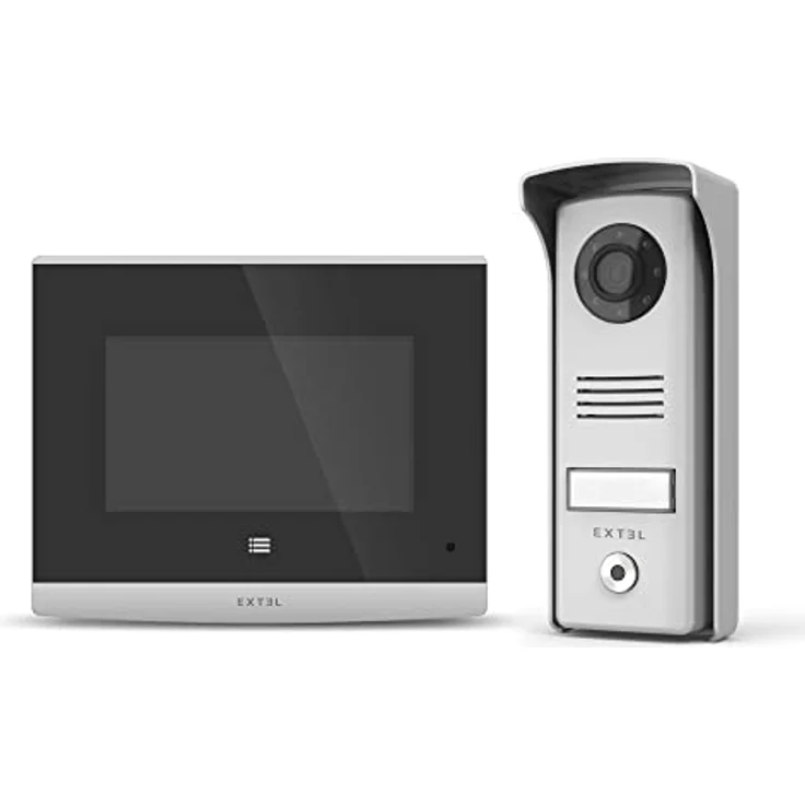 Extel COMPACT Video-Türsprechanlage, 2 Draht, 11 cm Touch-Monitor, Aluminiumgehäuse, Schwarz – Bild 8