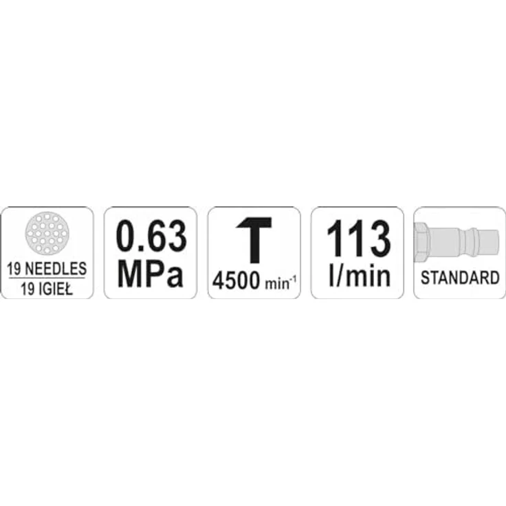 YATO Profi Druckluft Nadelentroster YT-09910 – Bild 3
