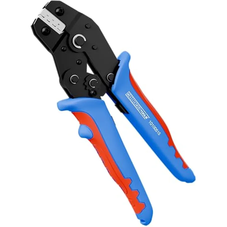 WEICON Crimpzange MULTI, Zangenset mit Ratschen-Mechanismus, 3 Crimpmodule inkl. Kunststoffbox, ergonomische 2-Komponenten-Griffe