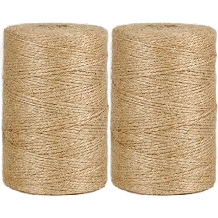 Vivifying Jute-Schnur 2 Stück, 200m braun, für Garten, Pflanzen und Basteln – Bild 1