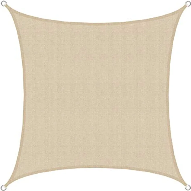 AMANKA 2 x 2 m UV Sonnensegel Quadratisch Wasserdurchlässig - Sonnenschutz Balkon Terrassendach Sichtschutz Garten - Sonnensegel Sonnendach Segel Terrasse Trampolin Pergola Wohnwagen Pool Camping